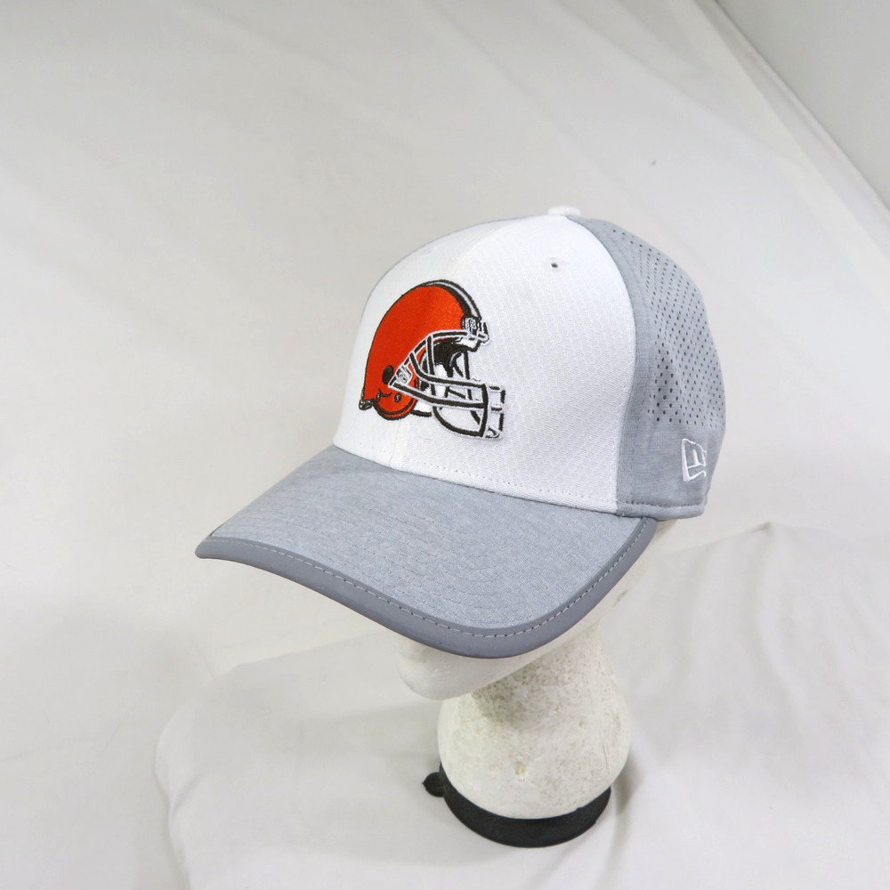 Cleveland Browns Hat Trucker Gray White Orange New Era 39-30 Medium Large NWOT
